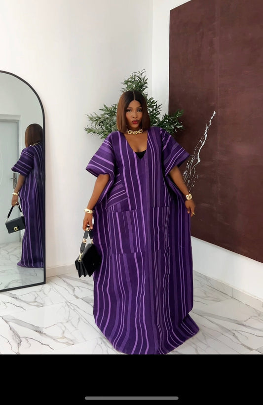 Aso oke kaftan dress